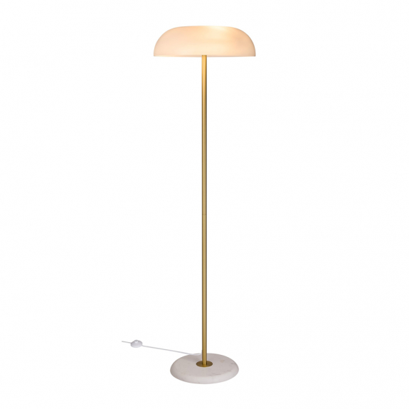 Glossy Golvlampa Vit Marmor/Opalglas/Mssing i gruppen Belysning / Inomhus / Golvlampor hos Vxj Elektriska (2220344001)