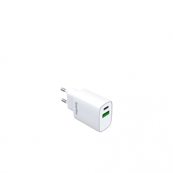 Speedy Charger Vggladdare USB-A & USB-C PD QC 20W Vit i gruppen Belysning / Tillbehr / Installationsmaterial hos Vxj Elektriska (4000143921)